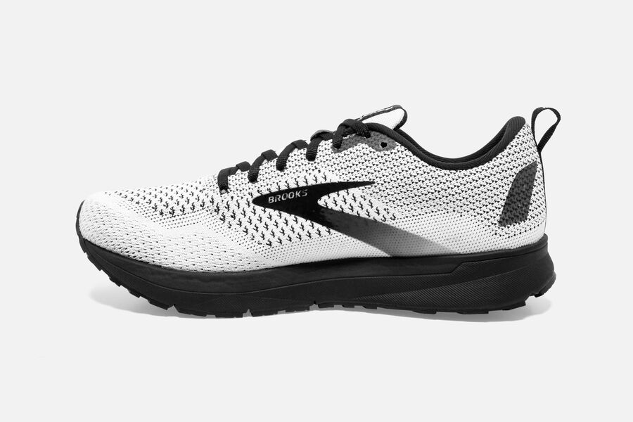 Brooks Running Shoes - Revel 4 Road Womens - White/Black - LZP-470612